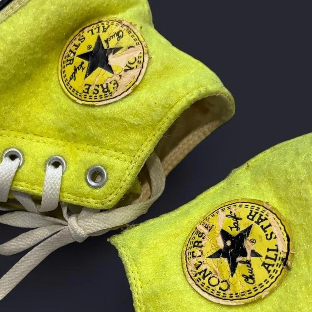 Tennis Ball Shoes Converse Chuck Taylor All Star Hi Top - Picture 8 of 8